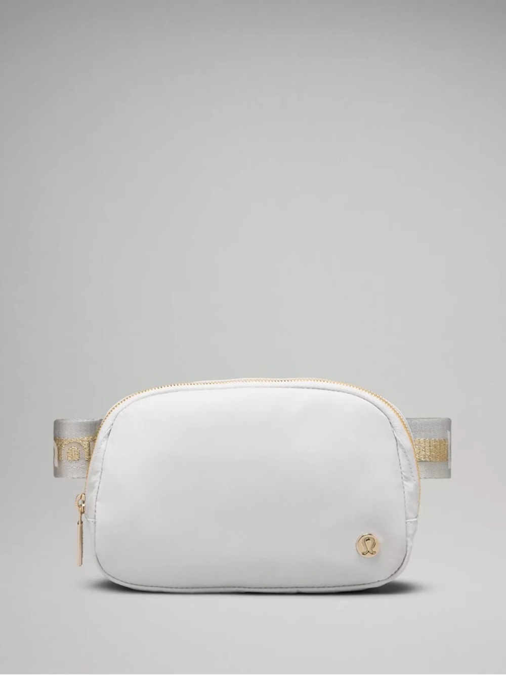 Lululemon Everywhere Belt Bag Vapor Gold White Wordmark Logo Crossbody Bag NWT